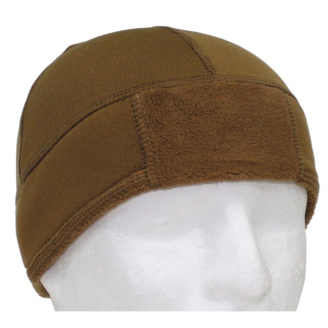 BW Mütze, Fleece, coyote, wüstentarn kopfbedeckung, kälteschutz, bundeswehr mütze, fleecemütze sandfarben, mütze mit patch coyote