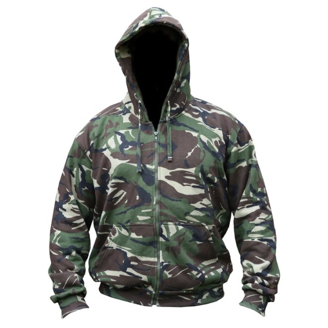 Kapuzenjacke mit Reissverschluss, Tarnfarben, DPM