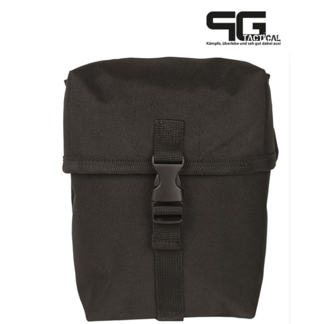 Koppeltasche multipurpose schwarz, coole gürteltasche Outdoor mit Schultergurt und Applikationen