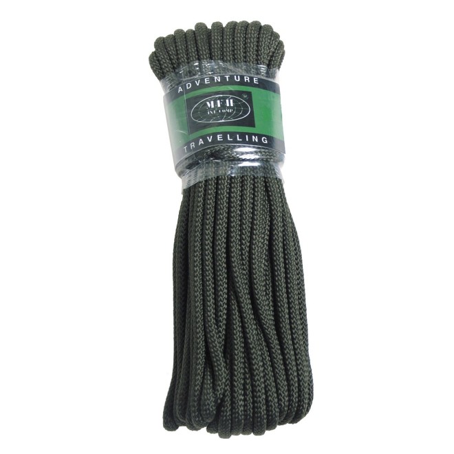 Seil oliv,5mm,15m,commandoseil,campingzubehör,survivalbedarf,klettern,wandern,outdoorausrüstung