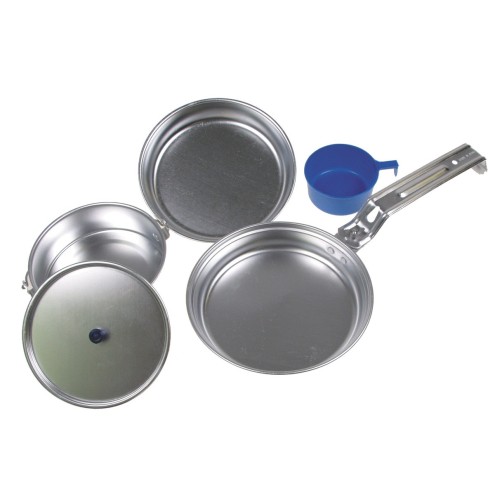 Kochgeschirr, Deluxe, Alu, Pfanne, Topf, Tasse, Schüssel