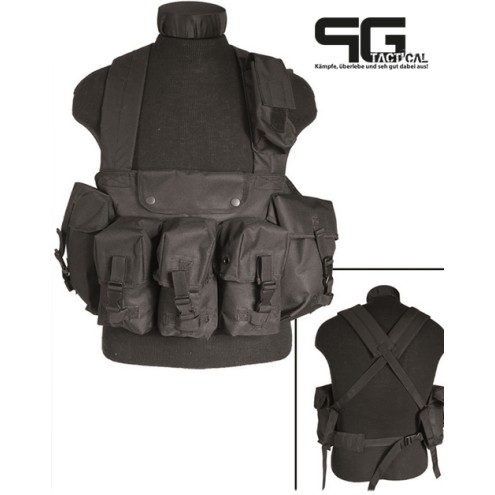CHEST RIG 6-POCKET SCHWARZ