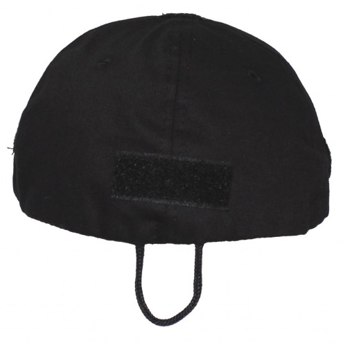 Einsatz-Cap, mit Klett, Einheitsgröße, schwarz