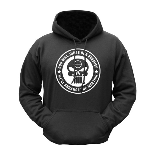 Kapuzenshirt GOD WILL JUDGE schwarz