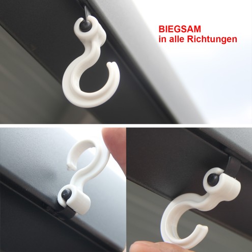 2x Markisenhaken für Kederschiene 7mm-9mm für Wohnmobil, Caravan, Camping
