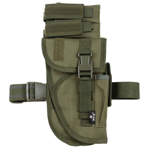 Pistolenbeinholster TACTICAL, rechts, oliv