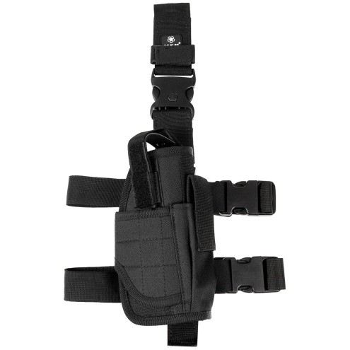 Pistolenbeinholster verstellbar, rechts, schwarz