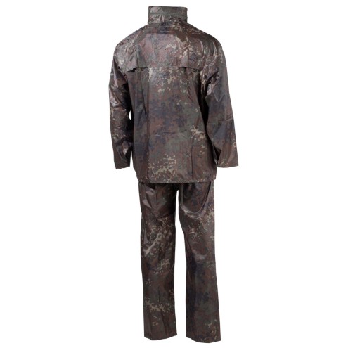 Regenanzug, Polyester, flecktarn