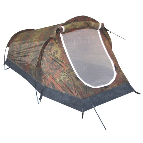 1-Personen-Tunnelzelt, Schwarzenberg, flecktarn, Gr.: 210x90x90 cm