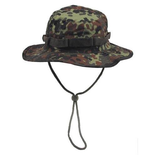 US GI Buschhut, mit Kinnband, GI Boonie, Rip Stop, flecktarn