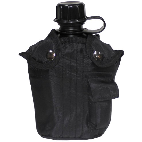 US Feldflasche Kunststoffhülle schwarz, 1 l, BPA-frei