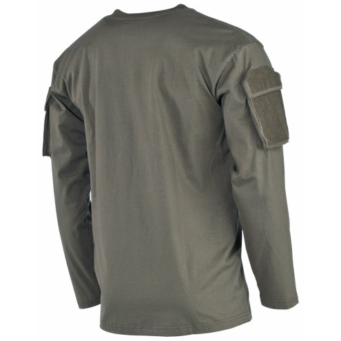 US Shirt langarm mit Ärmeltaschen oliv