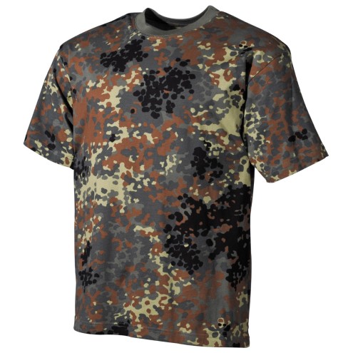 US T-Shirt, halbarm flecktarn, 170g