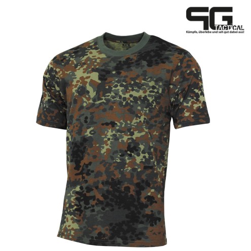 US T-Shirt, Streetstyle, flecktarn, 140-145 g/m²