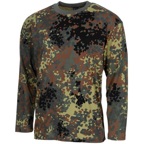US Tarn-Shirt, langarm flecktarn, 170g