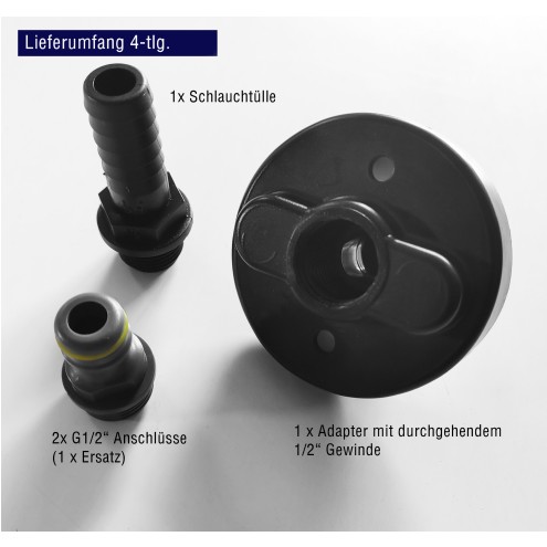 Adapter Wassertankdeckel, Wasserfülladapter, SCHWARZ , Wohnmobil, Caravan 3-Pin, 68mm oder 78mm