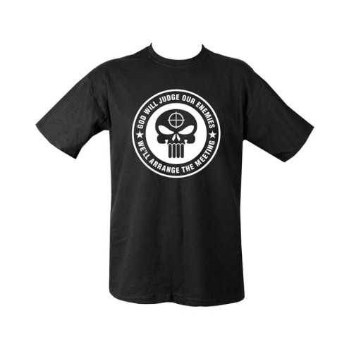 T-Shirt GOD WILL JUDGE schwarz