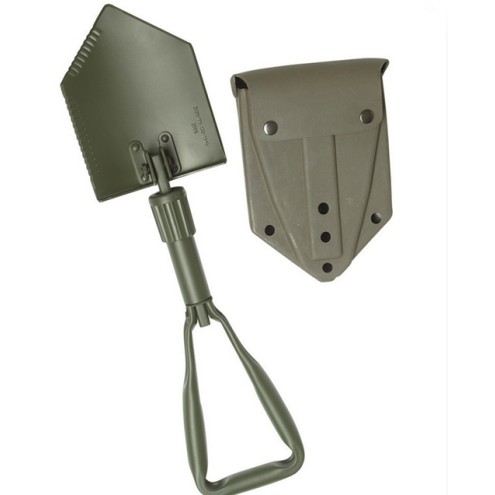 BW Dreifachspaten / Bundeswehr Klappspaten mit Tasche oliv