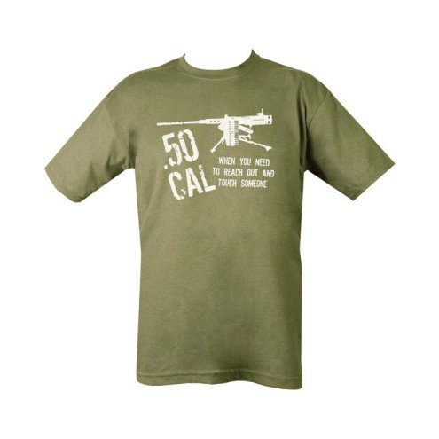 T-Shirt .50 CAL oliv
