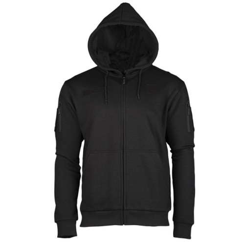 Tactical Kapuzenjacke SCHWARZ mit Klett für Patches
