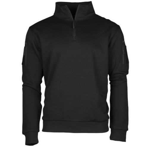 Tactical Sweatshirt mit Zipper SCHWARZ