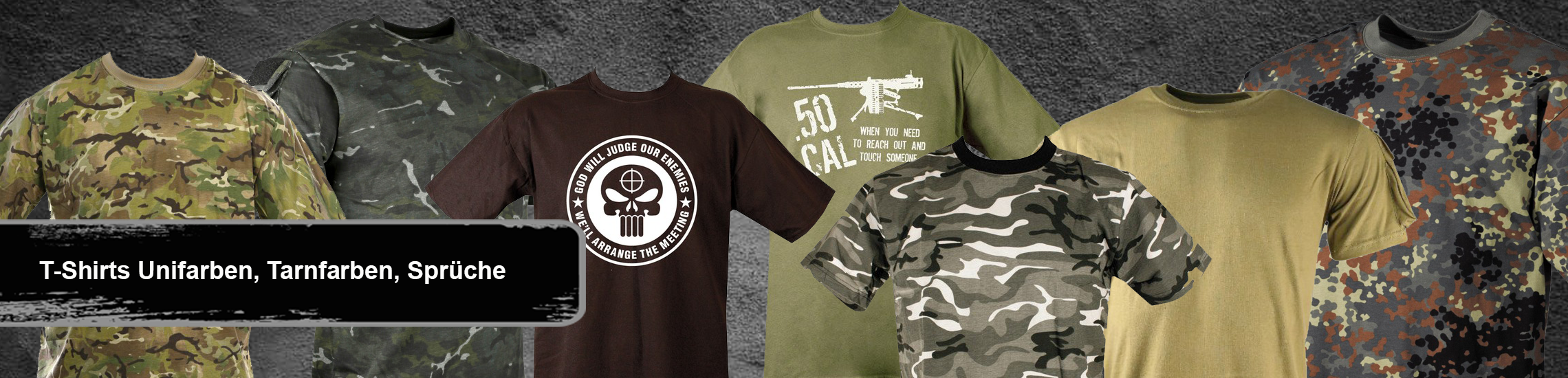 T-shirts Unifarben, Camo, oliv, schwarz, Tactical T-Shirts, Flecktarn Shirts, Coole Sprüche Shirts